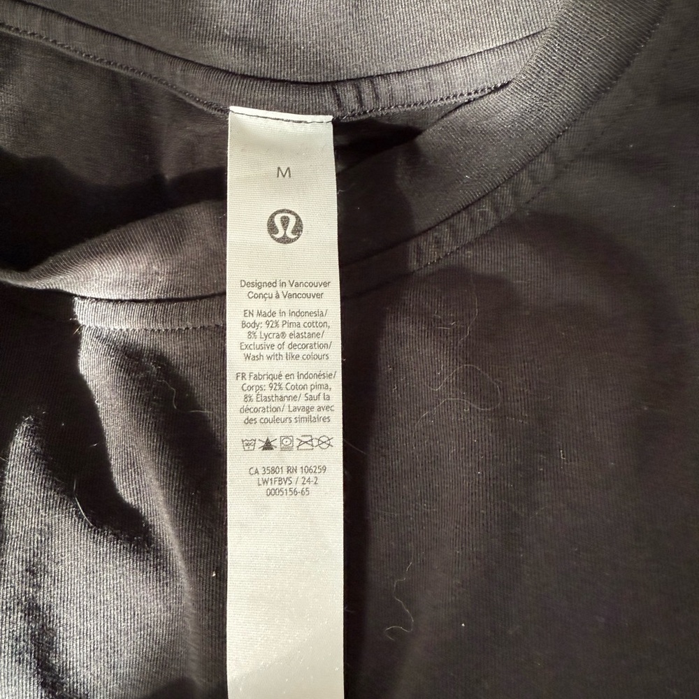 Lululemon long cotton crew neck tank top - Picture 2 of 7